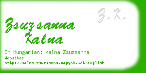 zsuzsanna kalna business card